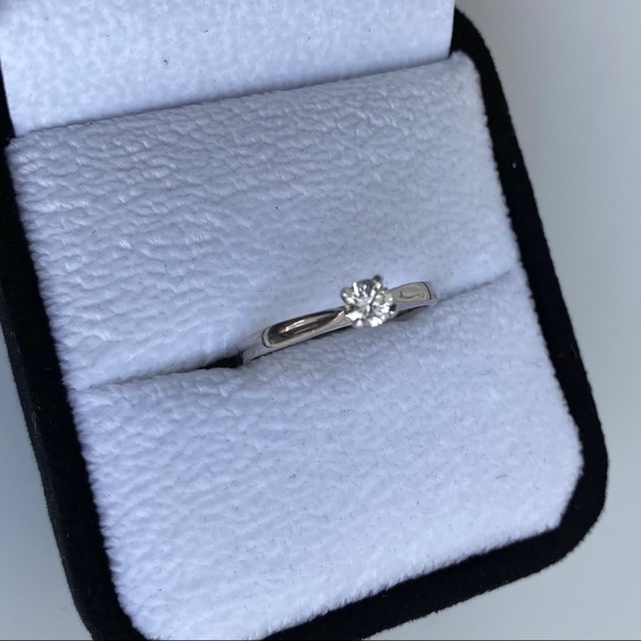 SOLD|0.22ct. Diamond 10K Gold Engagement Ring - Picture 3 of 7